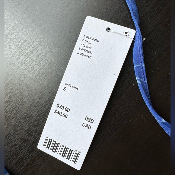 NWT Urban Outfitters Out From Under Blue/White Keyhole Longline Floral Bralette - Picture 7 of 9